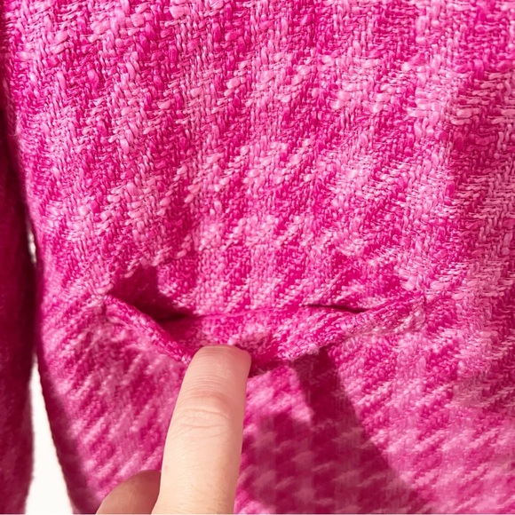 Pomander Place Magenta Tweed Stacie Houndstooth Pink Mini Dress Tuckernuck Large - Picture 8 of 10